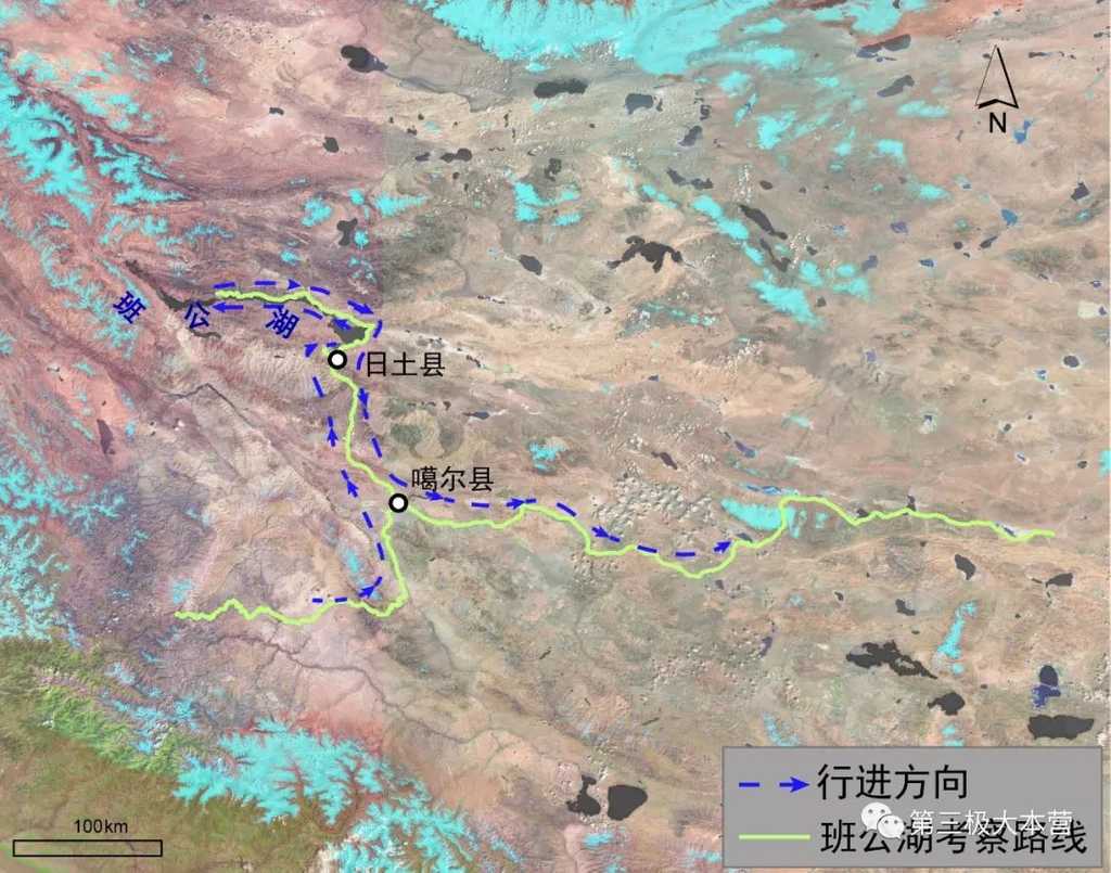 图4.班公湖实地考察，图源：第二次青藏科考队 